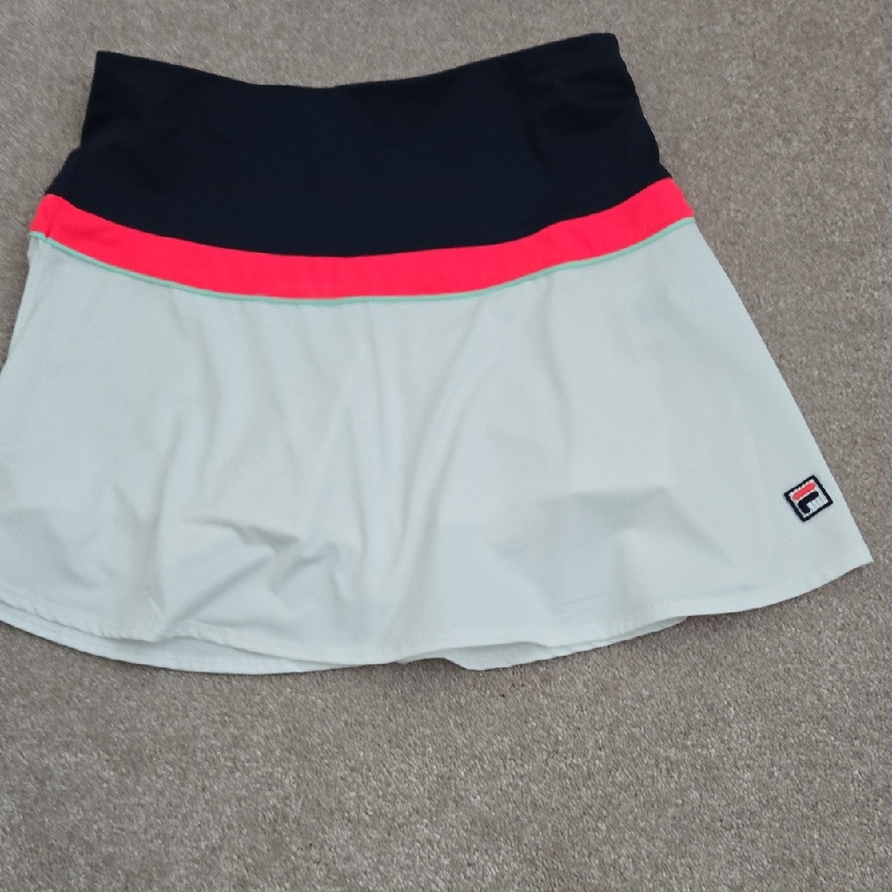 Fila White, blue & red tennis / pickleball skort
